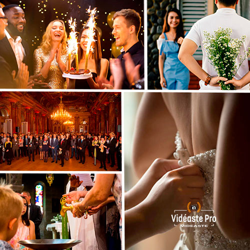 Vidéaste de reportage professionnel – vidéos de mariages, baptêmes, anniversaires, couples et entreprises